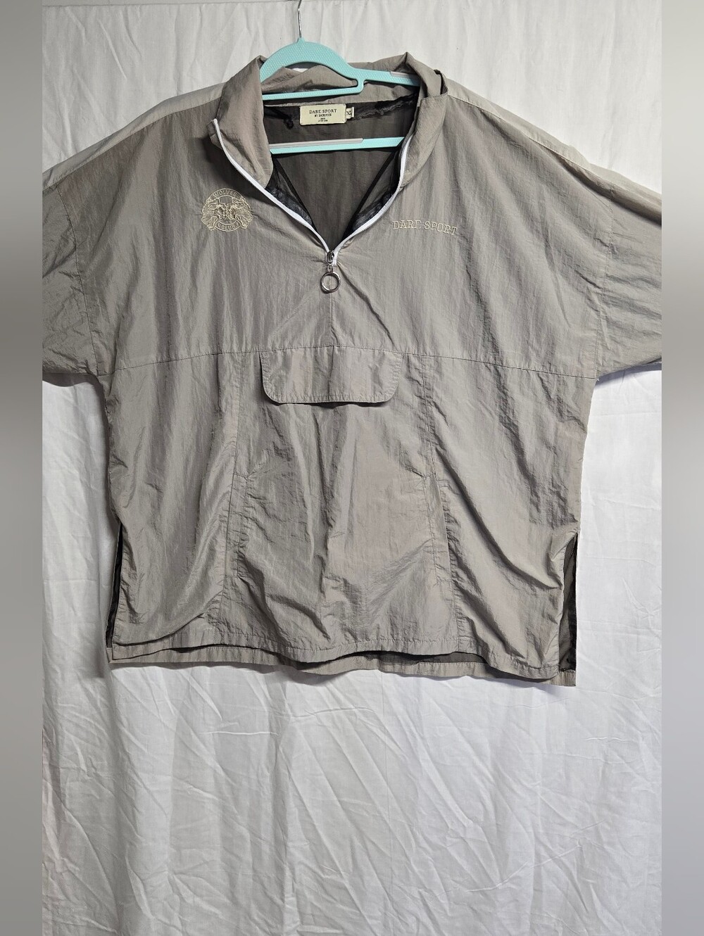Darc Sport Light Gray Half-Zip Pullover Windshirt